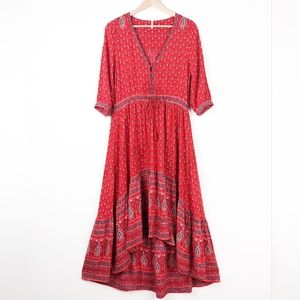 Spell Gypsiana Maxi Gown, Red Bandana